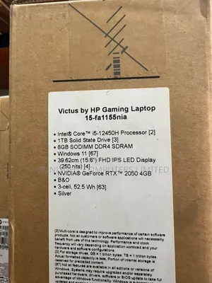 New Laptop HP Victus 15 8GB Intel Core i5 SSD 1T