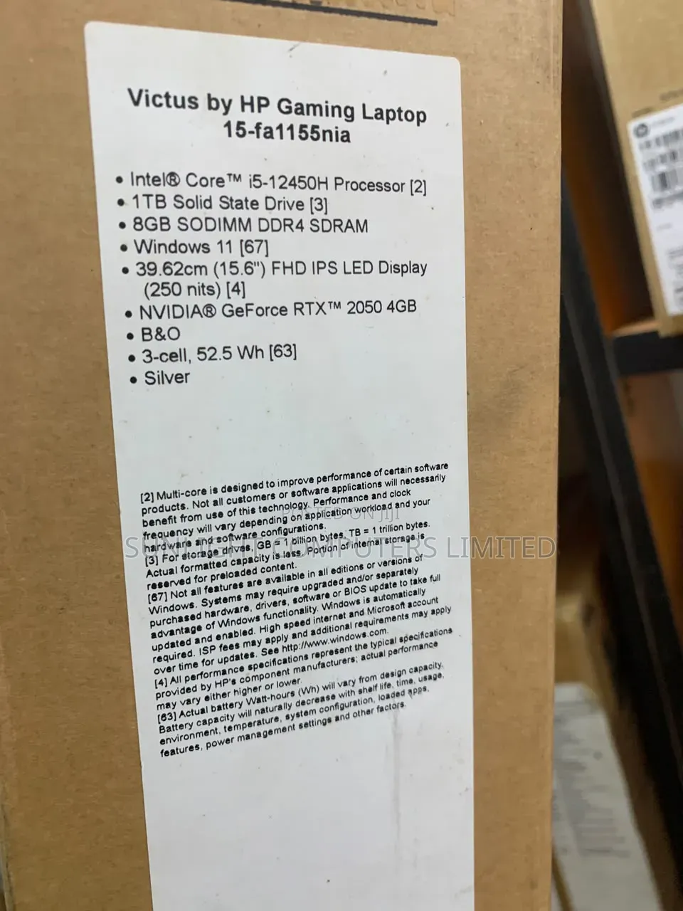 New Laptop HP Victus 15 8GB Intel Core i5 SSD 1T