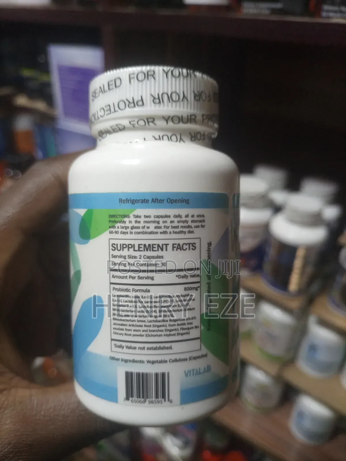 100 Billion Probiotics Capsules – 60 Cap | Probiotic + Prebiotic Fiber