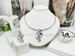 Stainless Steel Necklace Earring Set – Elegant Fashion Jewelry