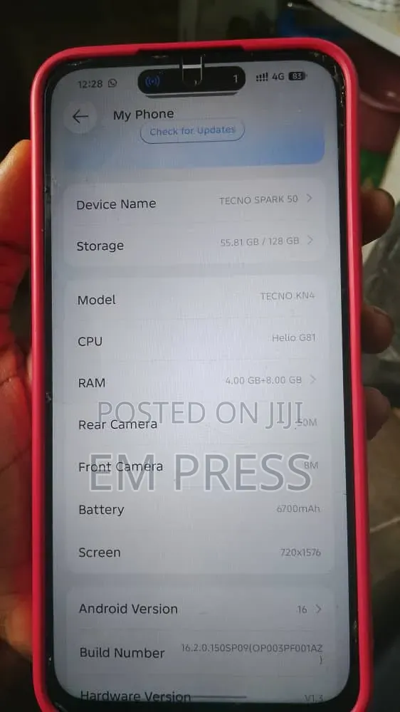 Tecno Spark 50 128 GB Gray