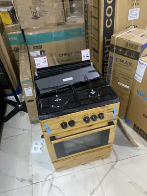 Maxi 6060 Wood Finish Standing Gas Burner – 3+1 Cooking Setup