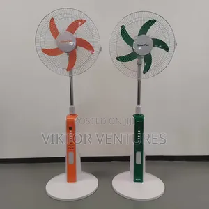 25W Premium Solar Rechargeable Fan | 9-Speed | Remote | LED Light