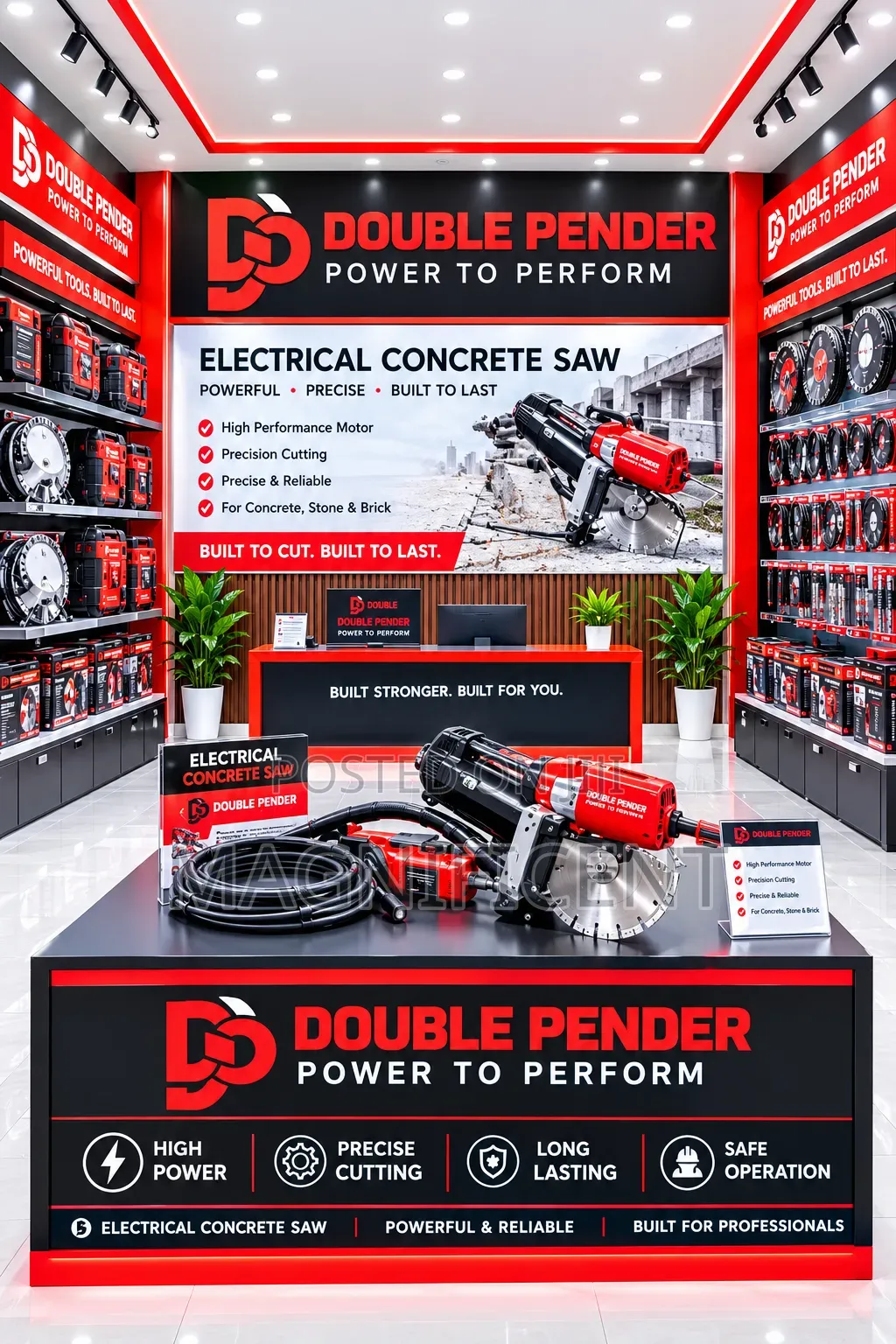 Double Pender Electric Concrete Cutter – Strong, Precise Heavy Duty