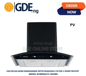 Polystar 60cm Cookerhood With Charcoal Filter Hand Wave