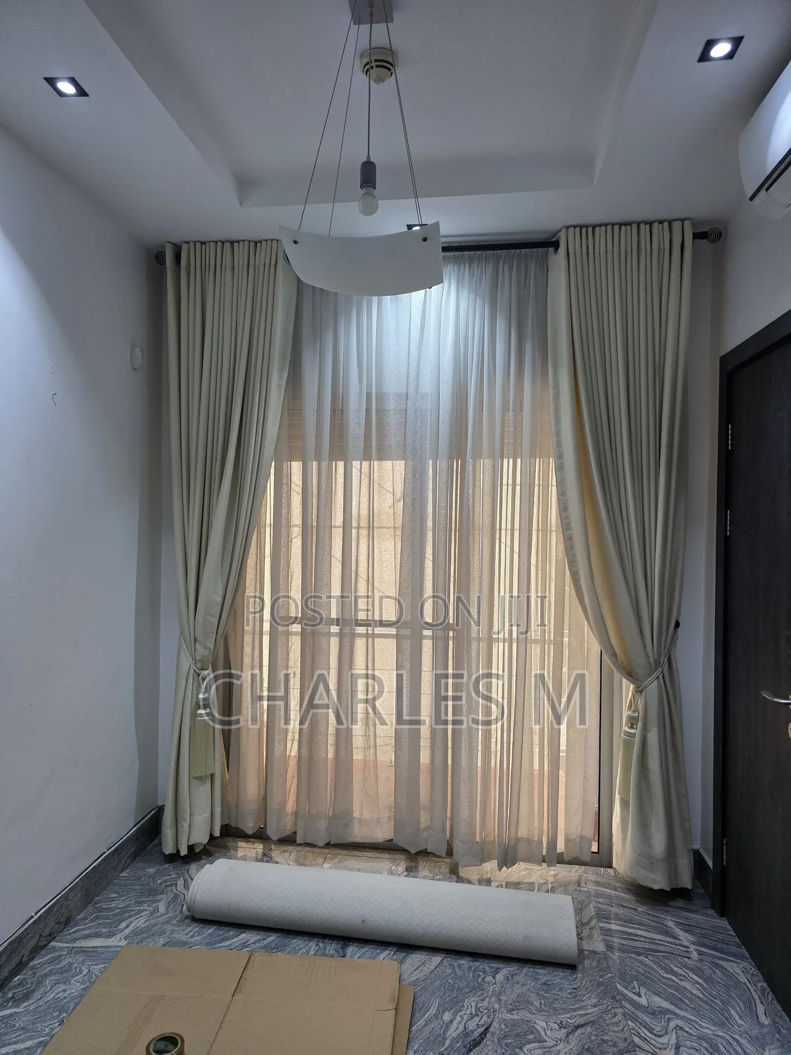 Cream Coloured Turkish Material Drapes/Curtains