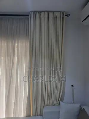 Cream Coloured Turkish Material Drapes/Curtains