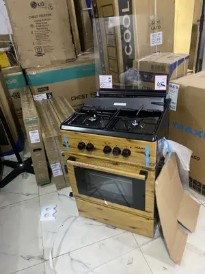 Maxi 6060 Wood Finish Standing Gas Burner – 3+1 Burner Cooker for Home