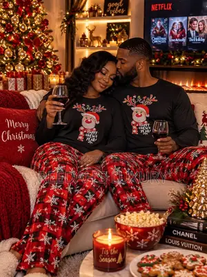 Couples Christmas Pyjamas Set