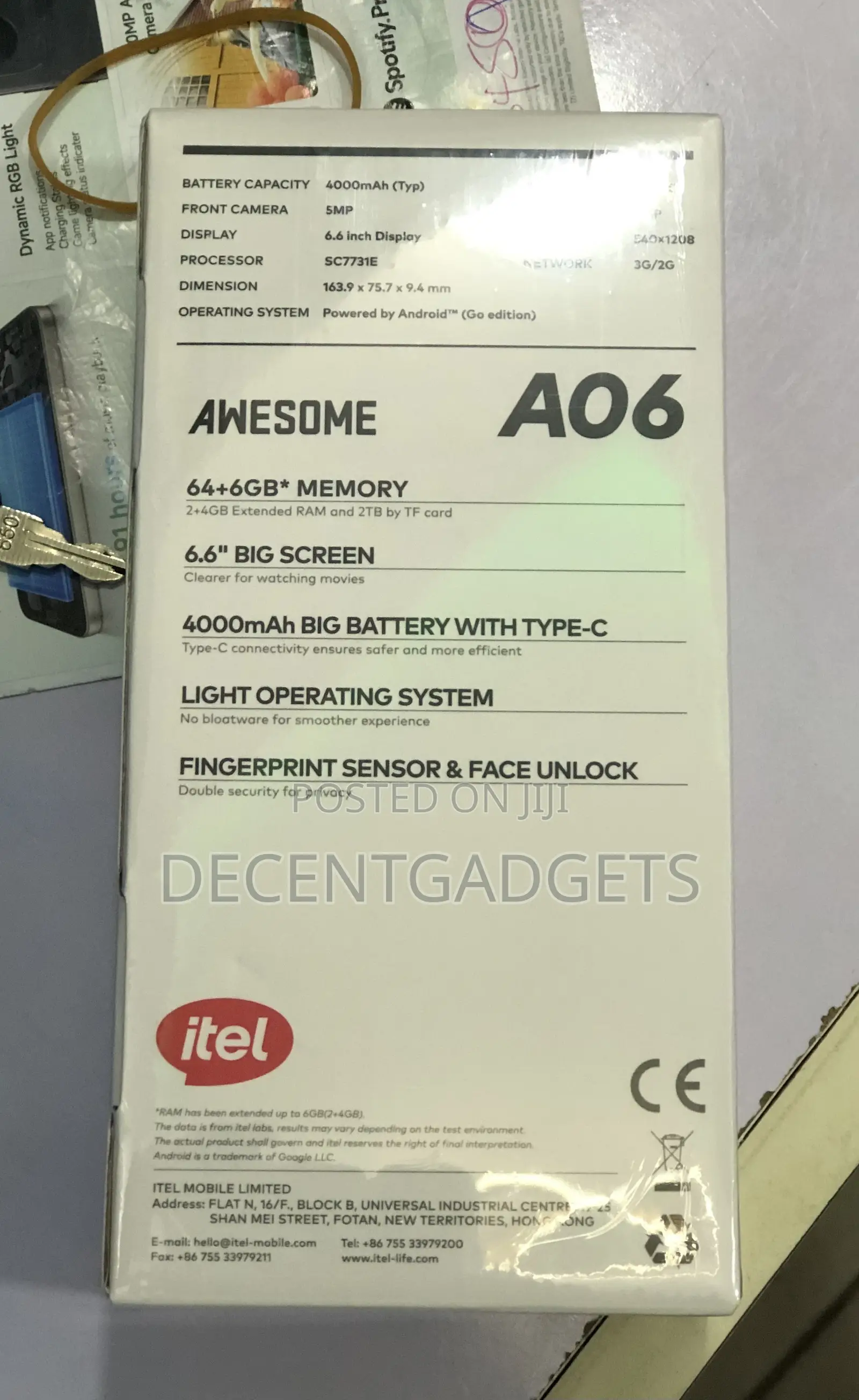 New Itel A06 64 GB Silver