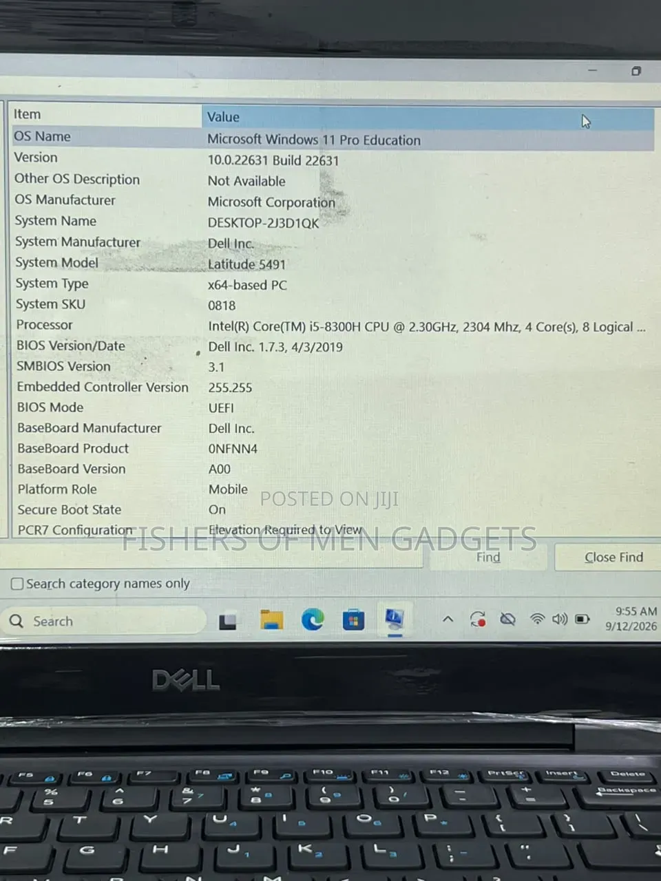 Laptop Dell Latitude 5491 8GB Intel Core i5 SSD 256GB