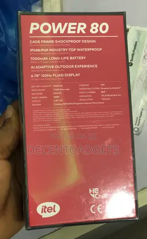 New Itel Power 80 128 GB Graphite