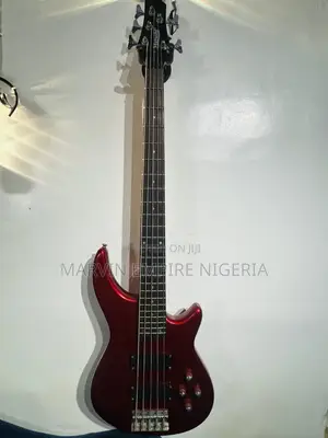 Matushi 5 Strings Professional Red Bass Guitar With Padded Bag
