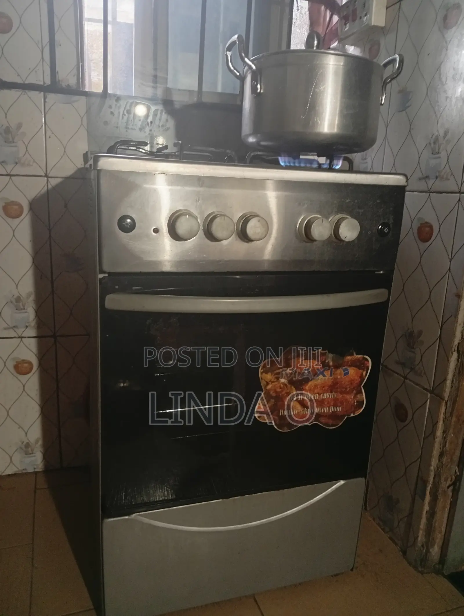 MAXI 3 Burner Gas Cooker + 1 Electric