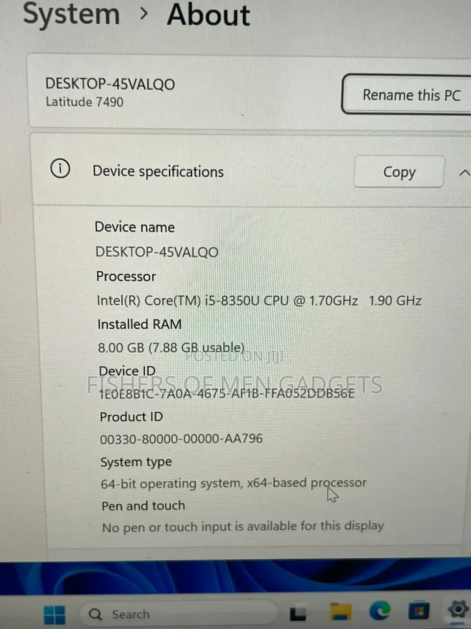 Laptop Dell Latitude 7490 8GB Intel Core i5 SSD 256GB