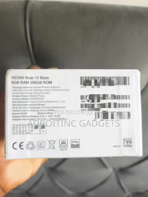 New Xiaomi Redmi Note 15 256 GB Black