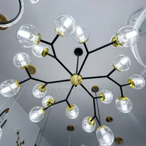 Nordic Glass Ball Lamp Modern Led Ceiling Chandelier Living Room
