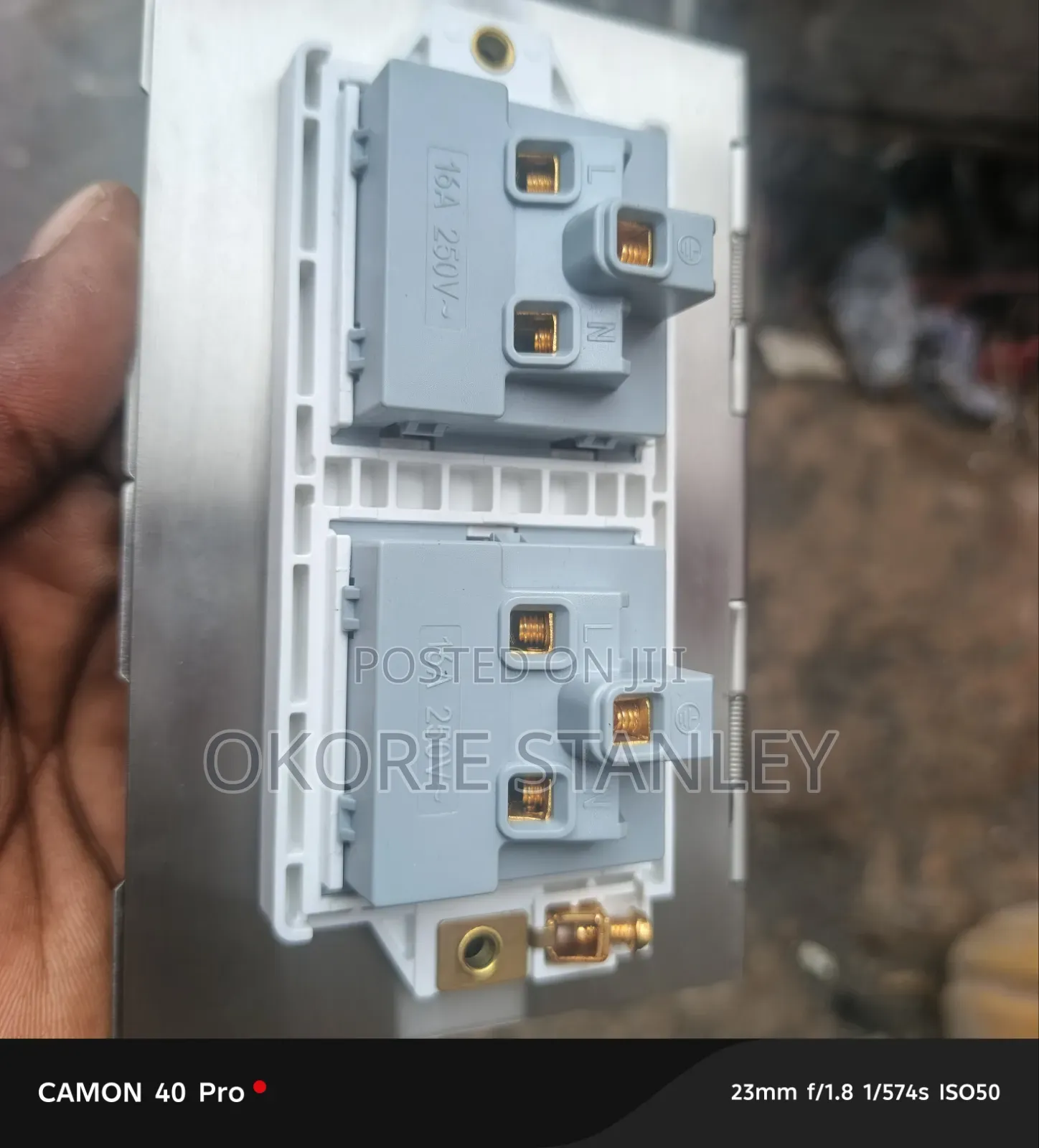 13amps Double Flat Floor Socket Silver