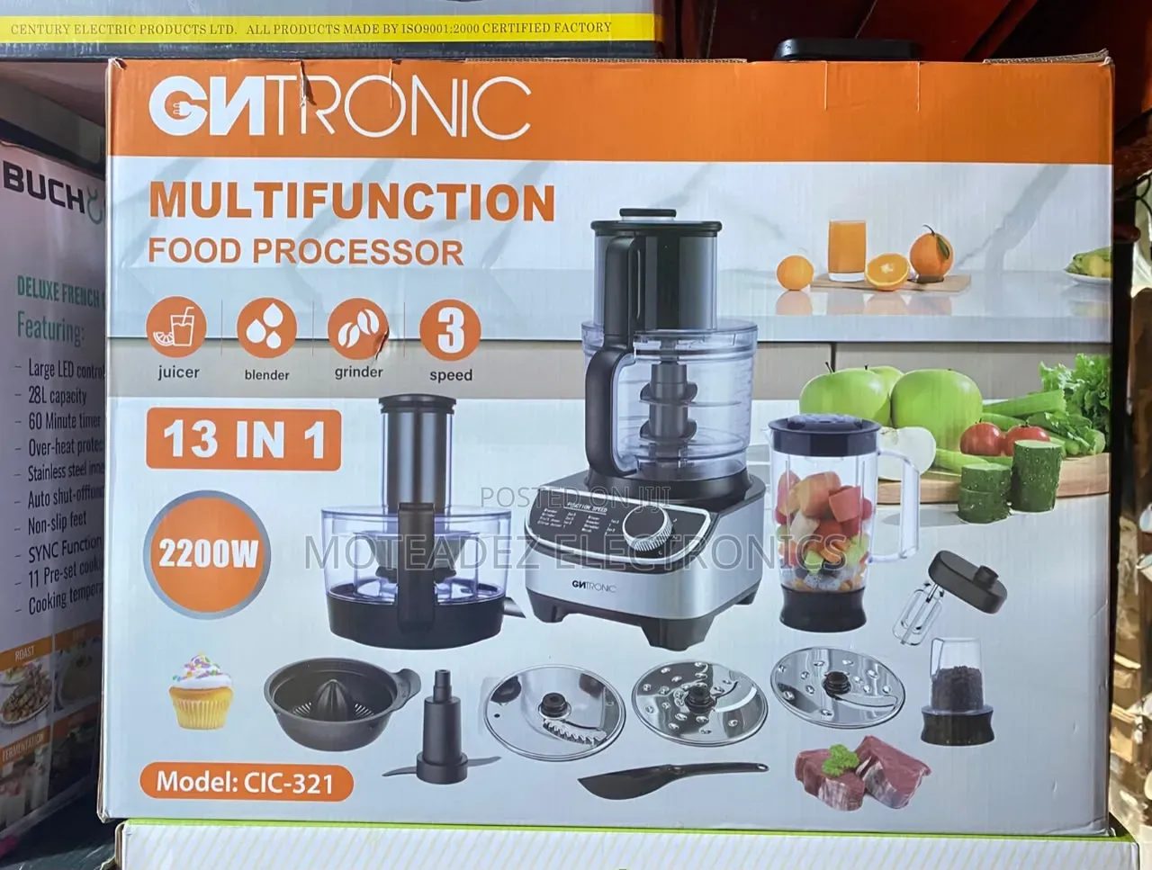 Cntronic 13in1 Copper Coil Multifunctional Food Processor Machine