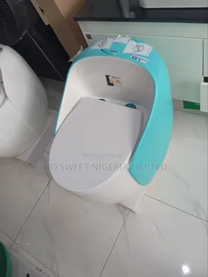 Water Closet WC Mixed Blue White