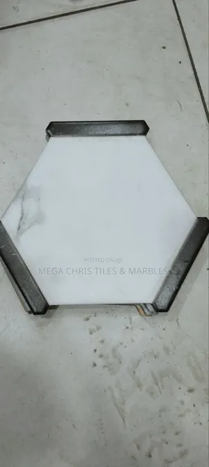 Carara White and Grey Hexagon Tiles Spanish