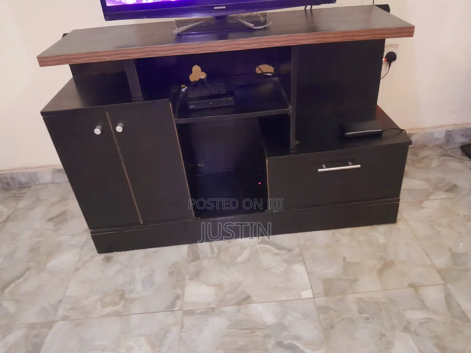 TV Console - Multiple Shelves and Cabinets