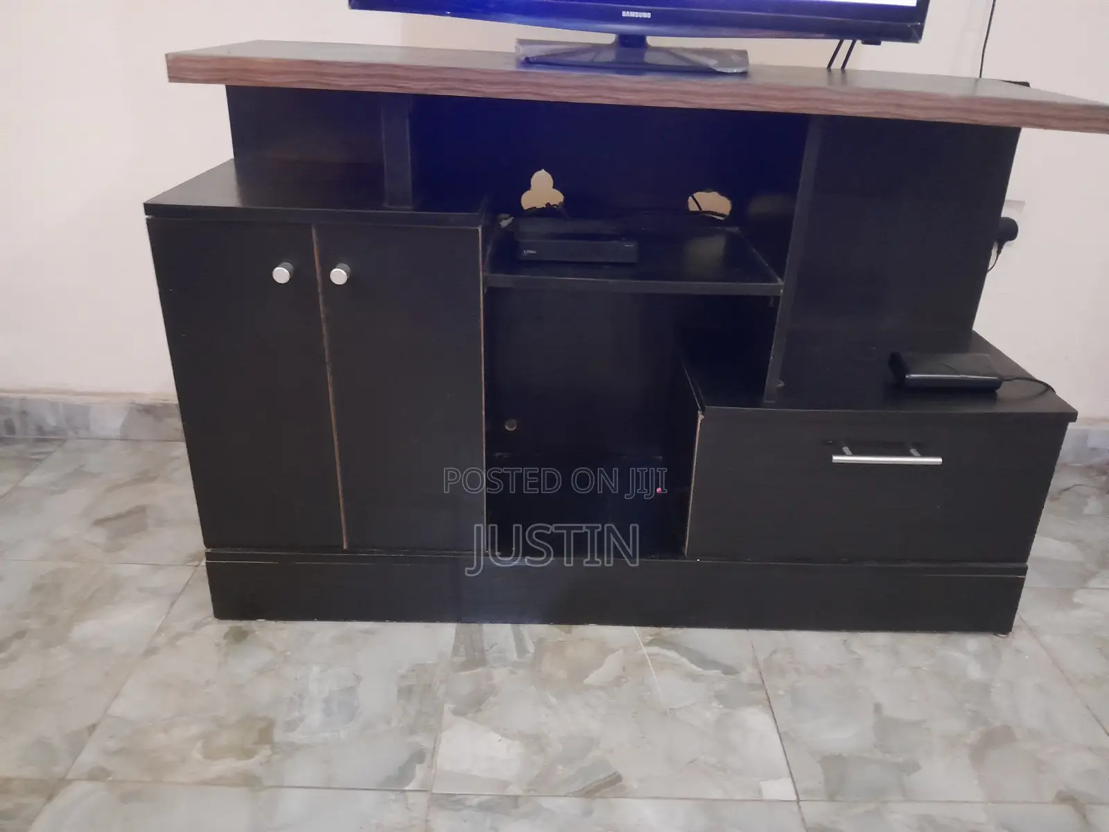 TV Console - Multiple Shelves and Cabinets