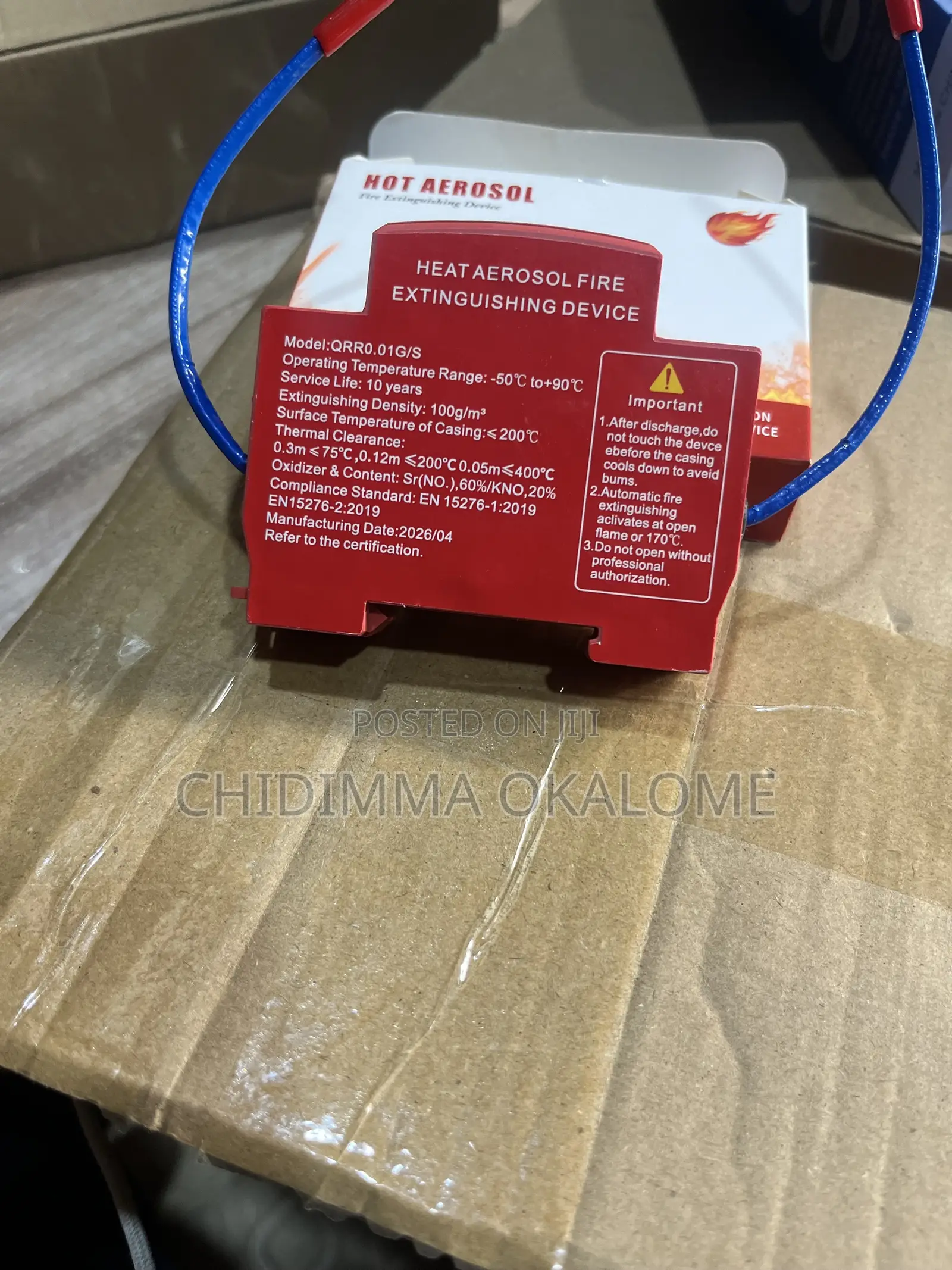 Hot Aerosol Fire Extinguishing Device