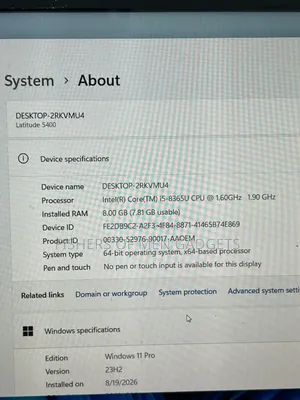 Laptop Dell Latitude 5400 8GB Intel Core i5 SSD 256GB