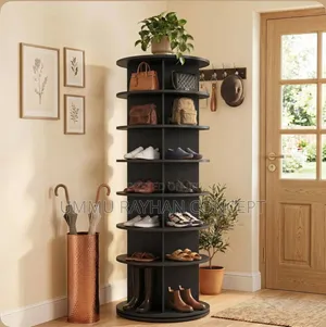 7 Layers Rotating Shoe and Bag Shelf