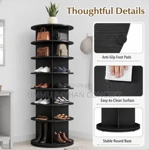 7 Layers Rotating Shoe and Bag Shelf