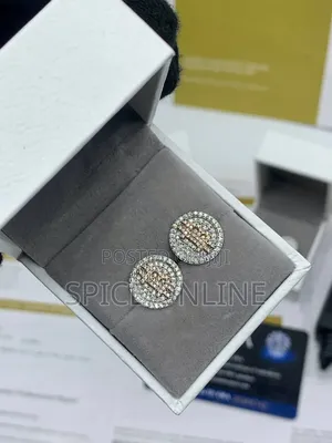 VVS Moissanite Diamond Bitcoin Earring