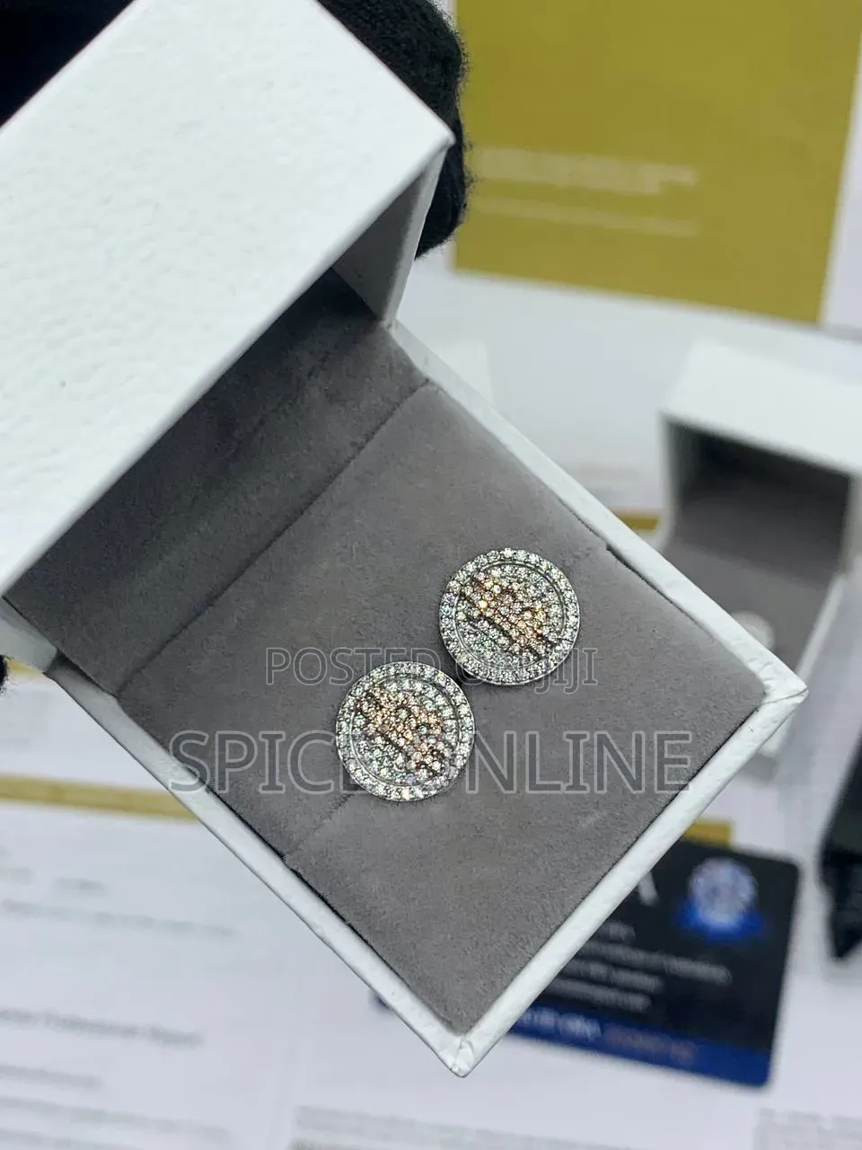 VVS Moissanite Diamond Bitcoin Earring