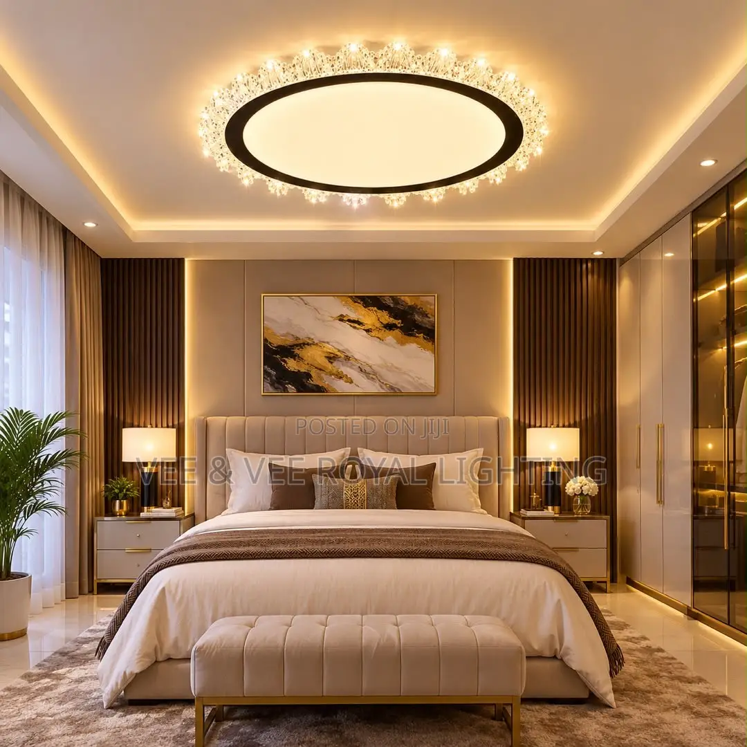 Modern Crystal LED Ceiling Light - For Bedroom, Living Room, Hotels