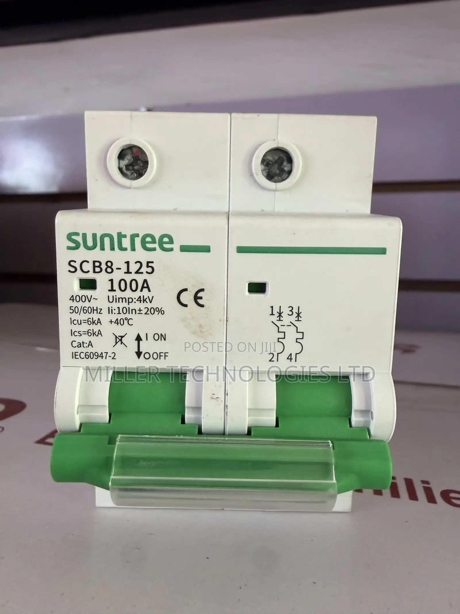 Suntree 100A Double Pole Electrical Breaker – SCB8-125