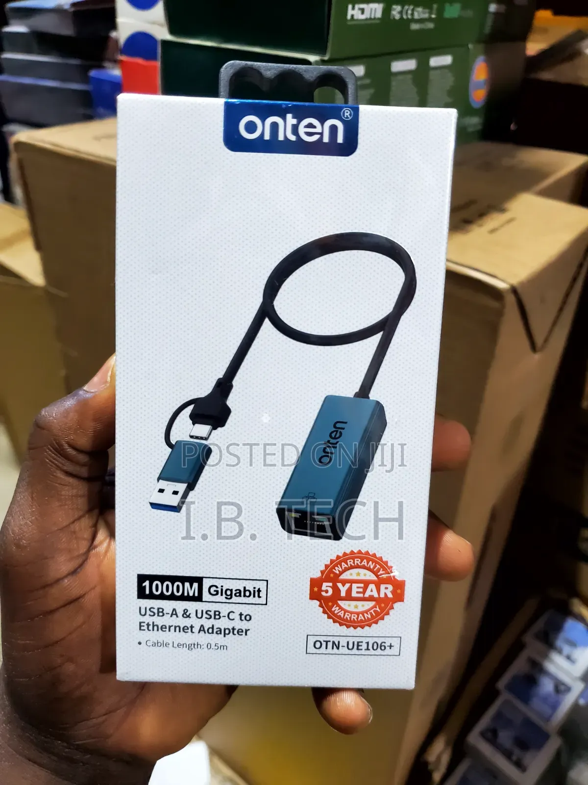 Onten USB-a USB-C 1000m Gigabit Ethernet Adapter OTN-UE106+
