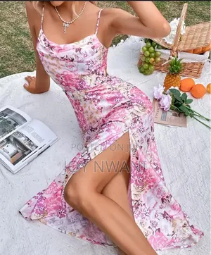 Floral Tie Backless Dress/Gown