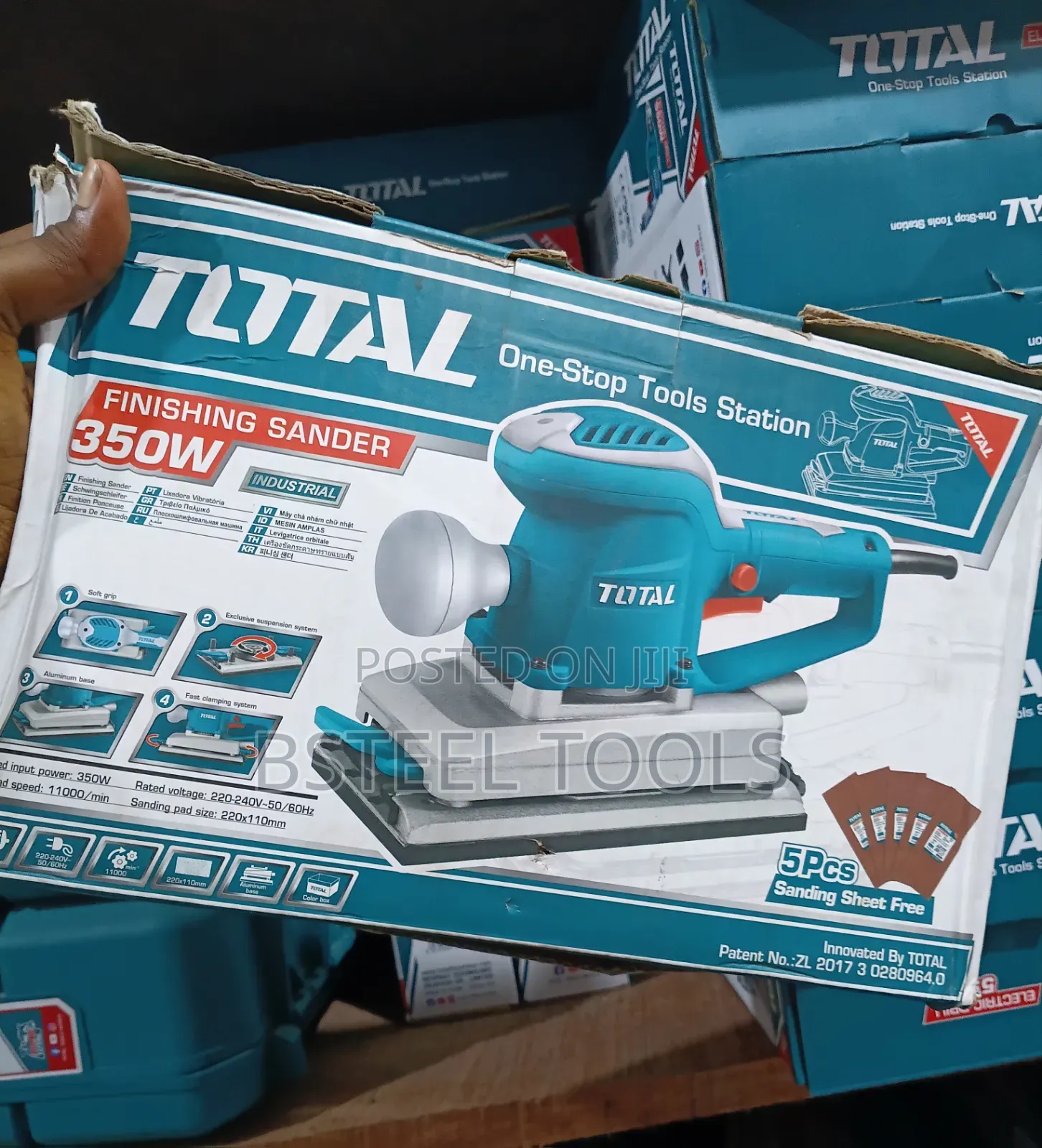 TOTAL 350W Finishing Sander – Electric Sanding Machine