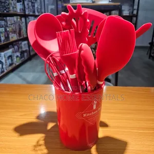 12-Piece Silicone Kitchen Utensils Set With Holder