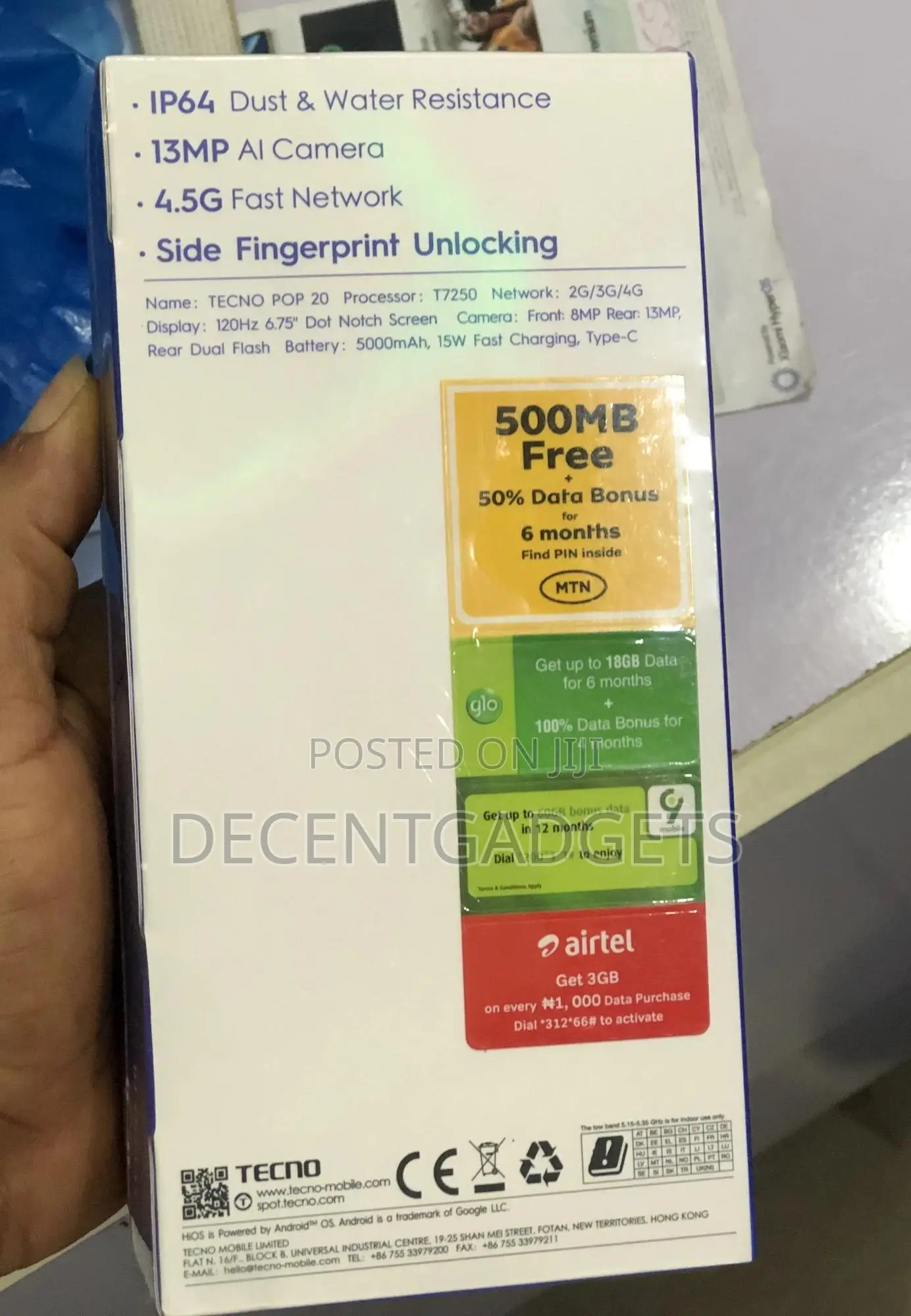 New Tecno Pop 20 64 GB Black