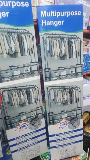 Heavy Duty Double Clothes Hanger With Shoes Rack