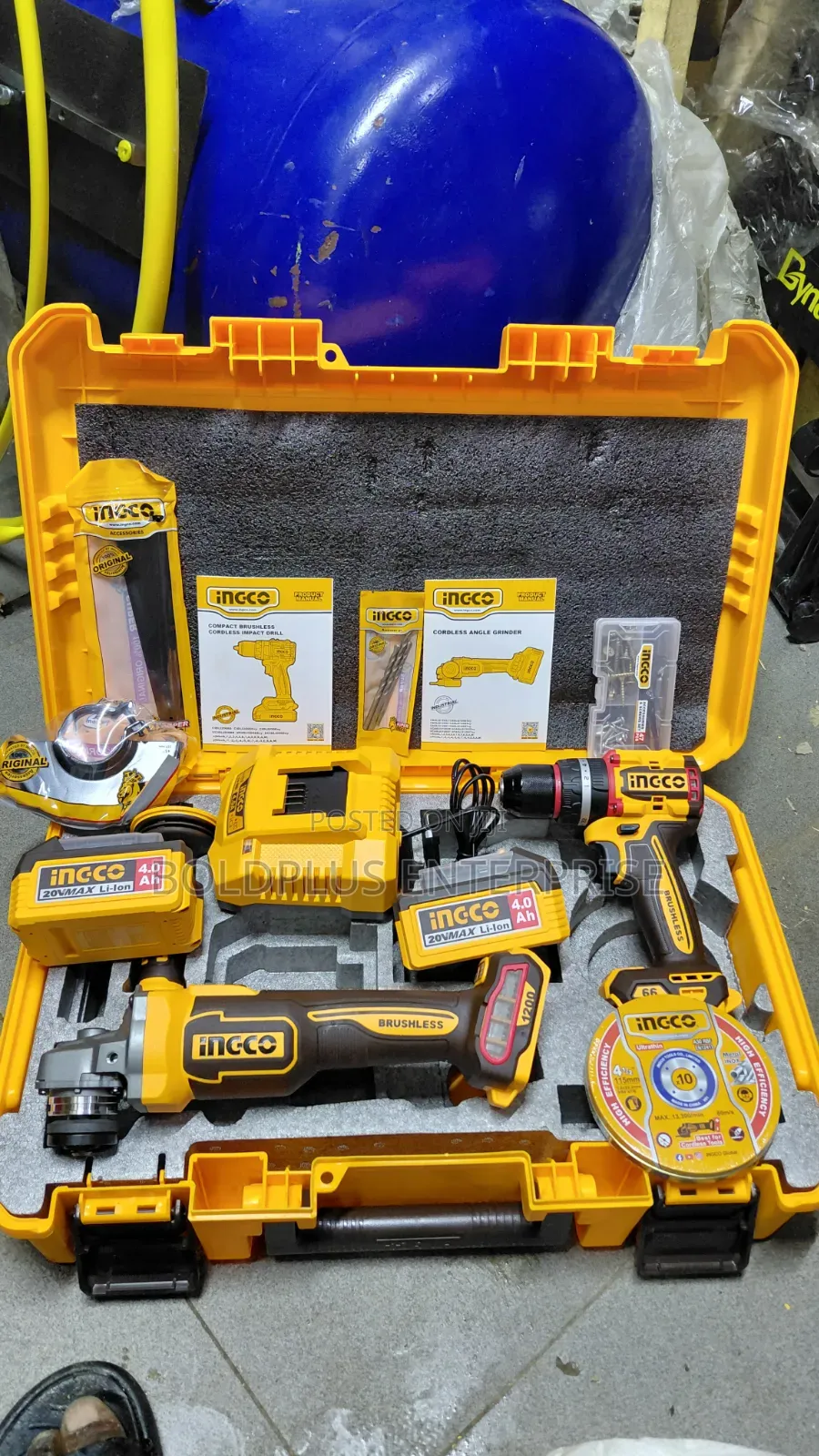 2 in 1 Ingco Cordless Combo Kit Machine