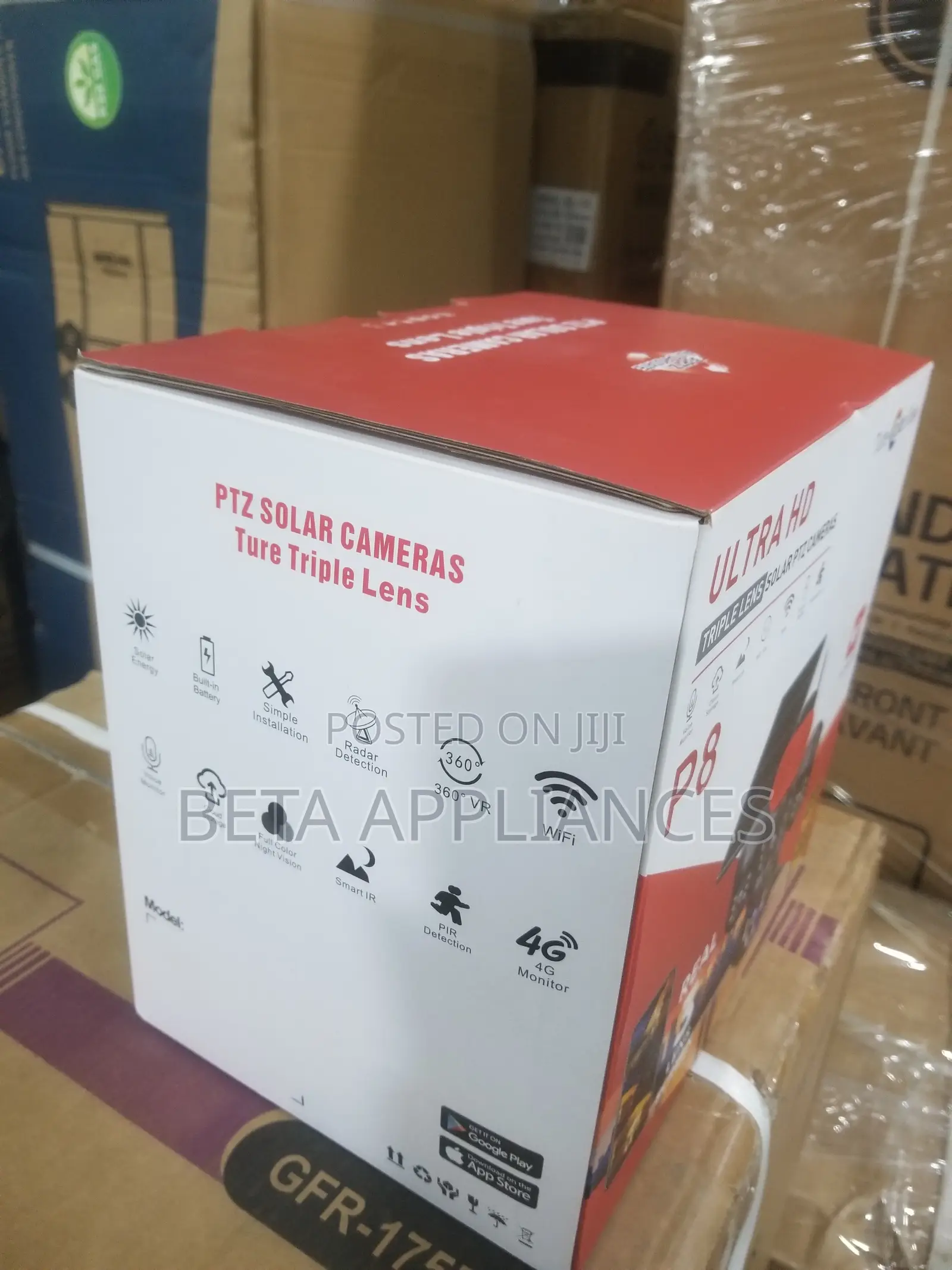 Triple-Lens Solar Camera for Home Business Security