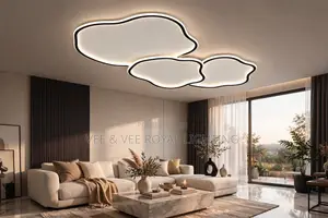 Ultra-Modern Black Cloud Acrylic LED Light- For Living Room, Reception