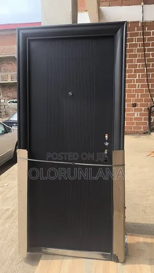3ft Black Steel Door