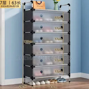 Large 7-Tier Dustproof Shoe Rack and Organizer