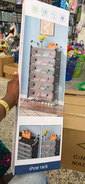 Large 7-Tier Dustproof Shoe Rack and Organizer
