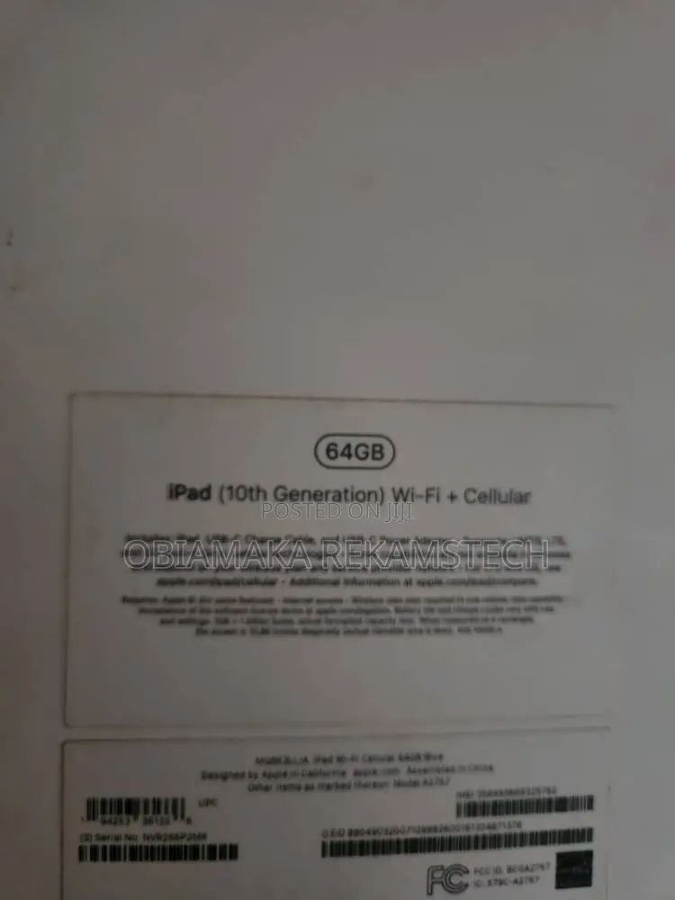 New Apple iPad (2022) 64 GB
