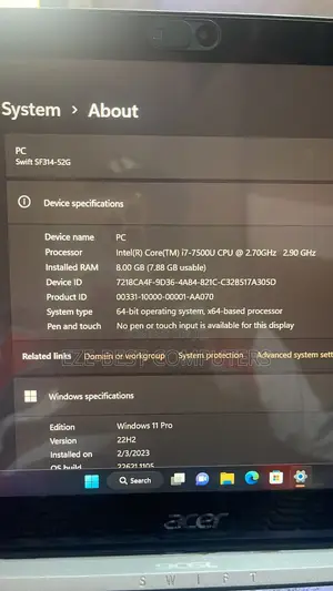 Laptop Acer Swift 3 8GB Intel Core i7 SSD 128GB
