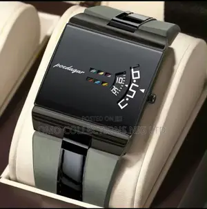 Poedagar Digital Display Square Men’s Watch–Modern Fashion Wristwatch